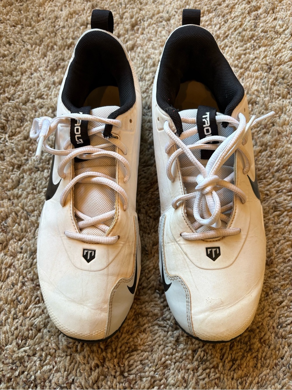 Nike Boy’s White and Black Cleats